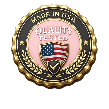 Made in USA and Quality Tested badge